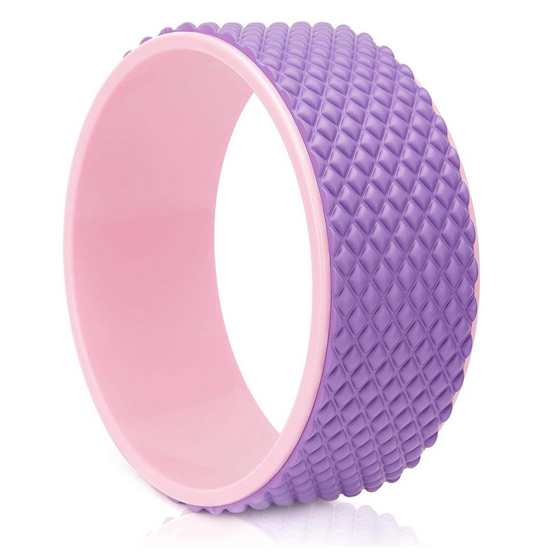 фото Колесо для йоги sportex массажное 31х12см 6мм fwh-101 розово/фиолетовое (d34474)