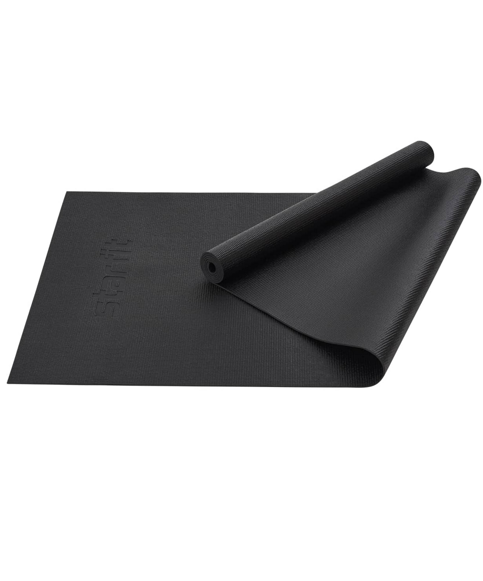 фото Коврик для йоги и фитнеса 183x61x0,3см star fit pvc fm-101 черный