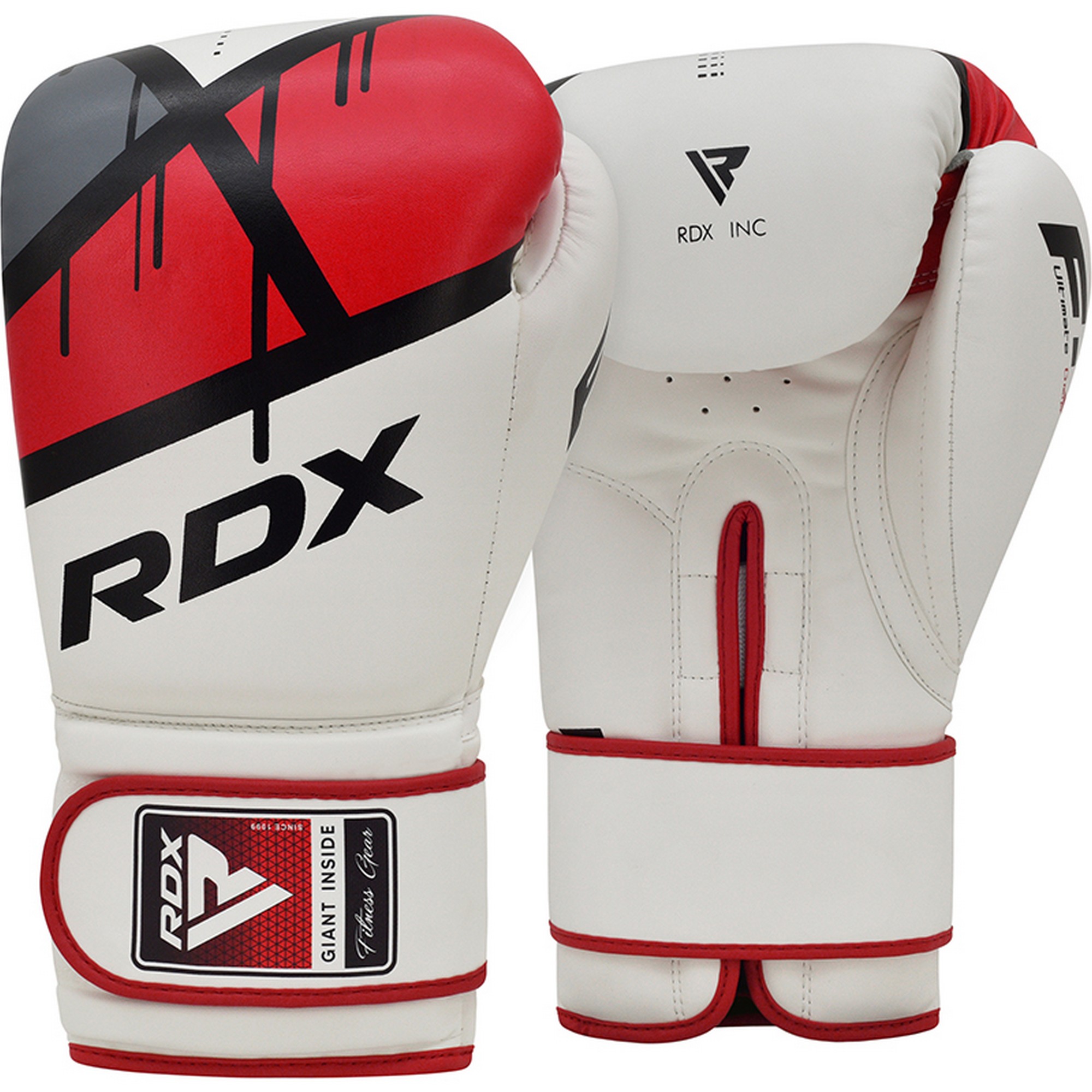 фото Перчатки тренировочные rdx bgr-f7r-16oz белый\красный