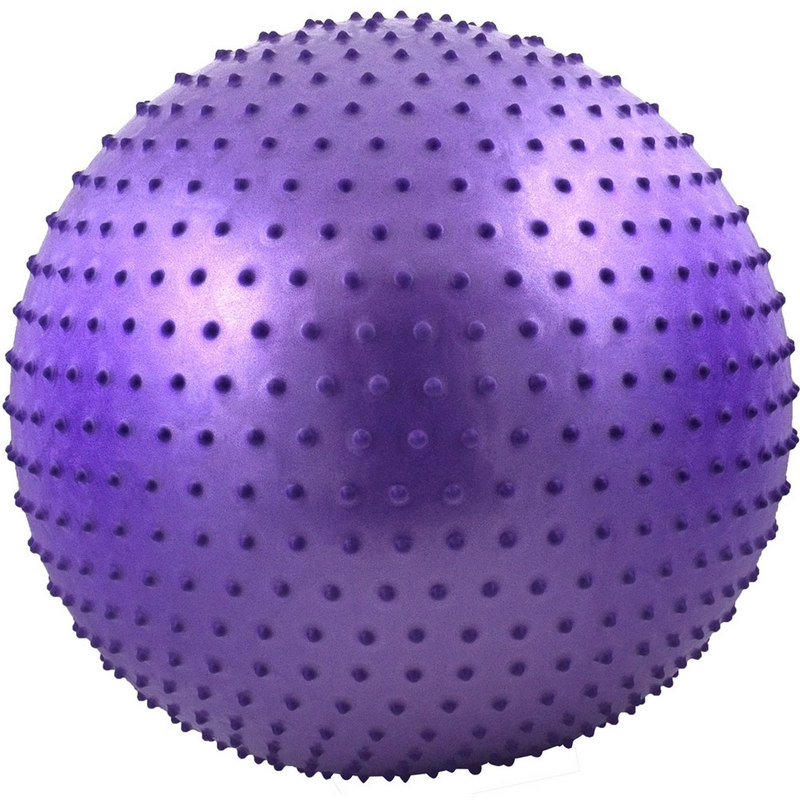 фото Мяч гимнастический anti-burst массажный 55 см fbm-55-4, фиолетовый nobrand