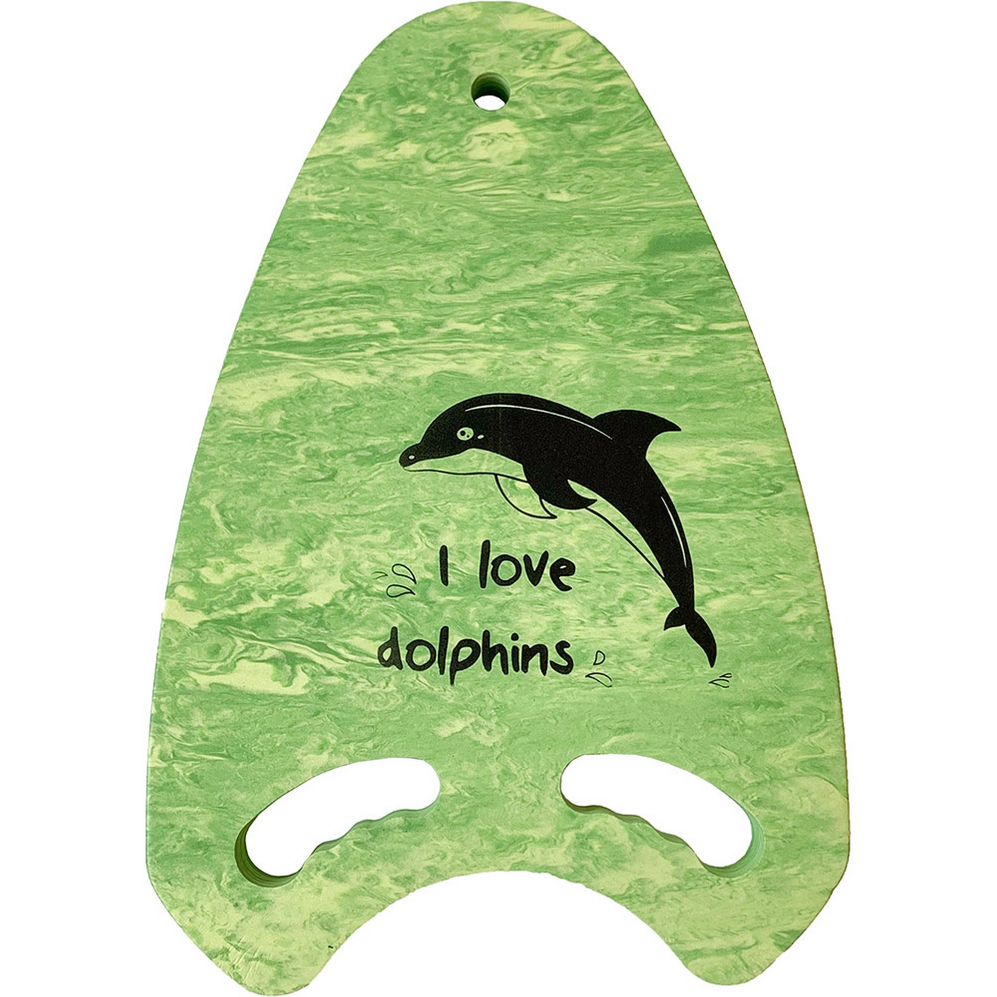 фото Доска для плавания sportex гранит с ручками, 31,5х45х3см e39338 зеленый