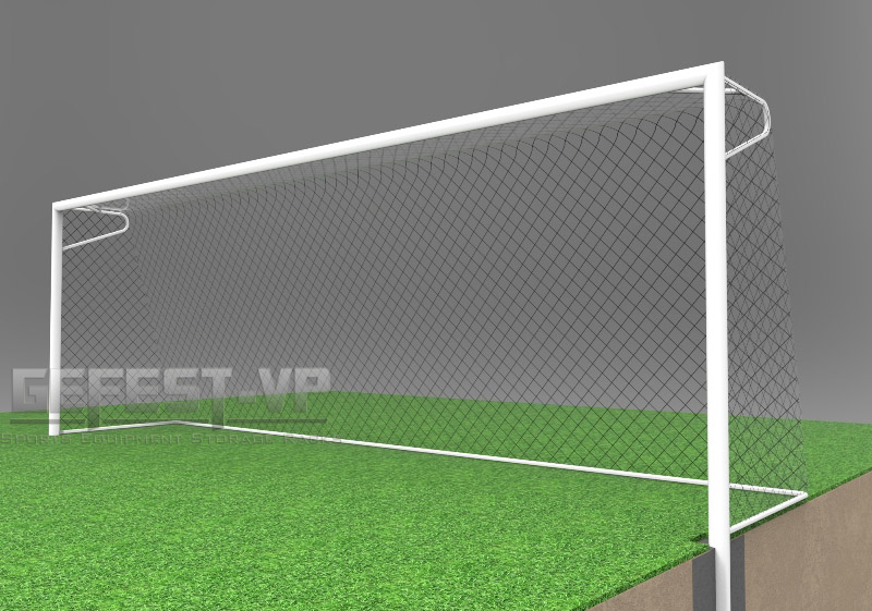 фото Ворота для футбола, стальные, бетонируемые gefest сб-5084 (500x200) пара