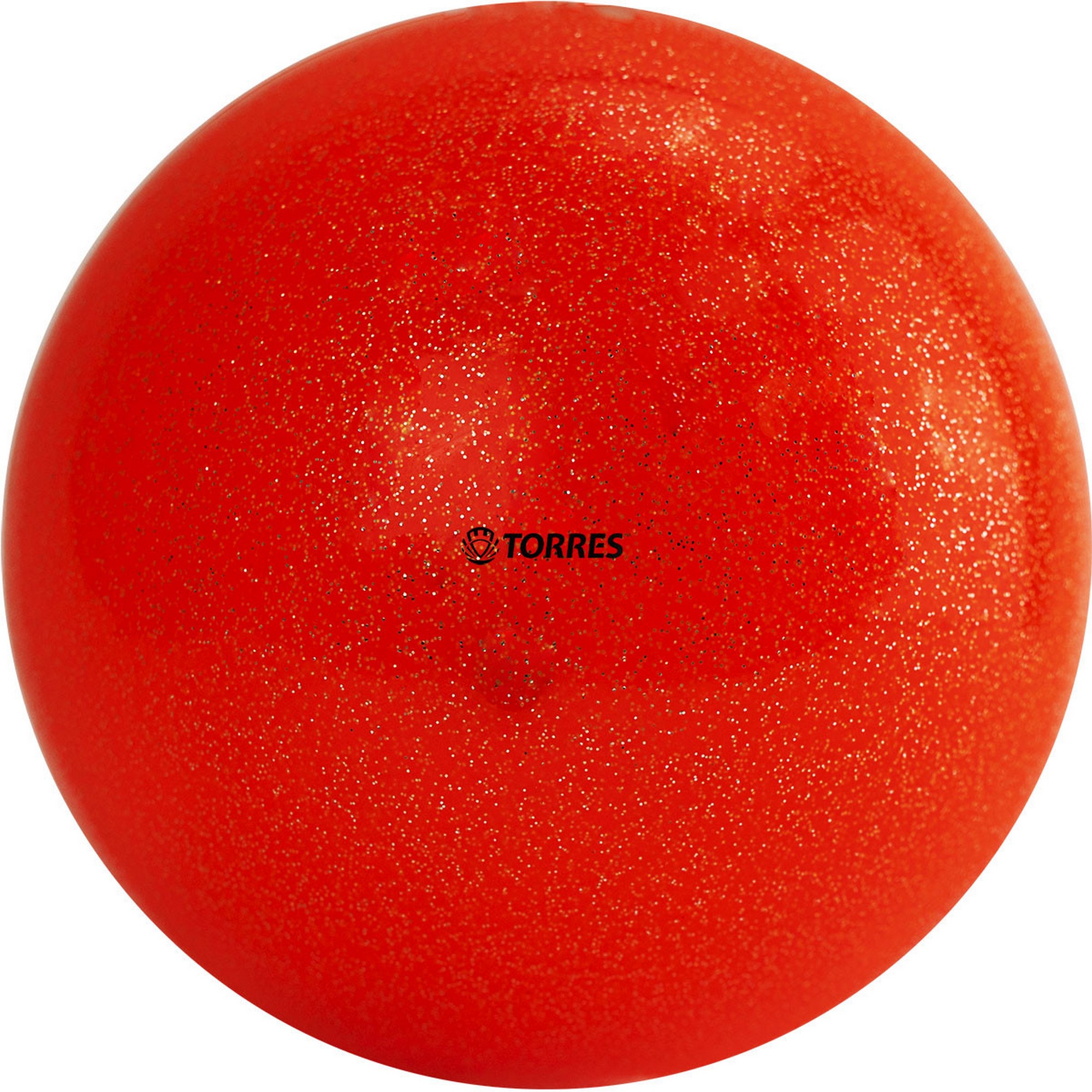 фото Мяч для художественной гимнастики d19см torres пвх agp-19-06 оранжевый с блестками