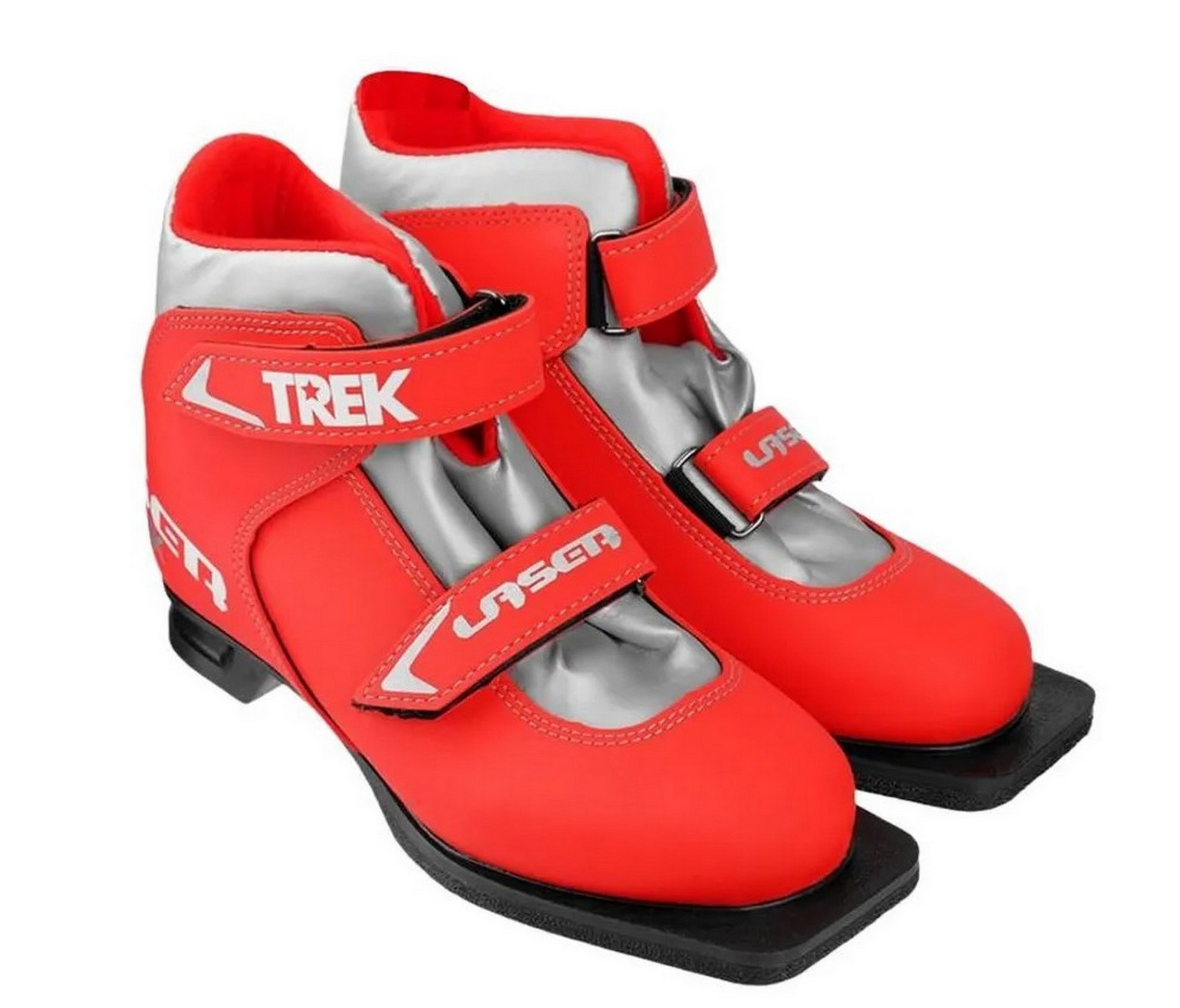 фото Ботинки лыжные 75мм trek laser3 046060 красный