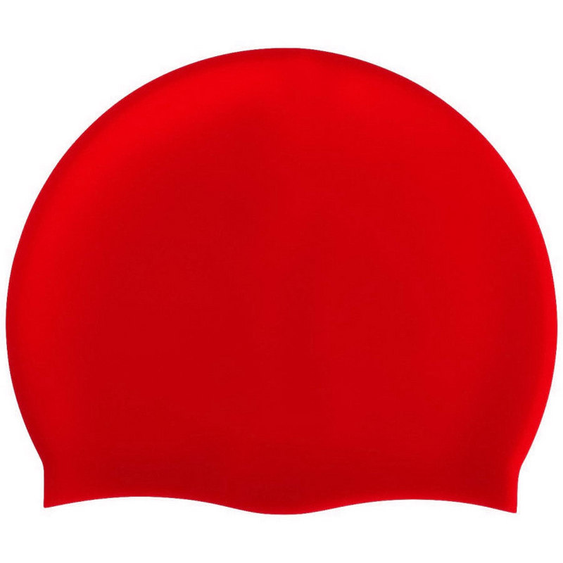 фото Шапочка для плавания силиконовая одноцветная b31520-3 (красный) nobrand