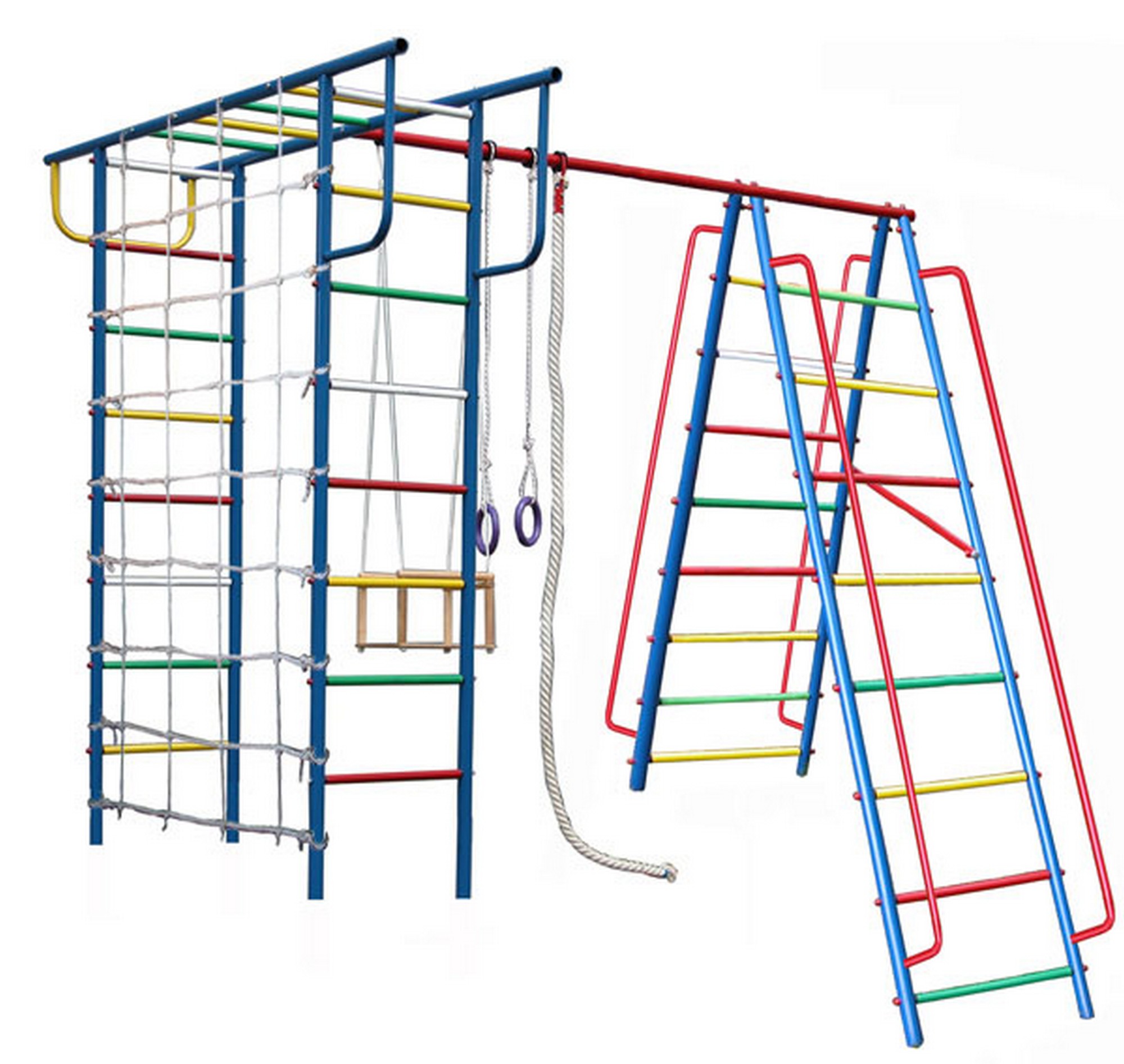 фото Детский спортивный комплекс вертикаль а1+п дачный с канатной сеткой