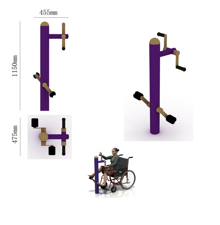 фото Тренажер для инвалидов колясочников ручной и ножной велосипед hercules утм-001