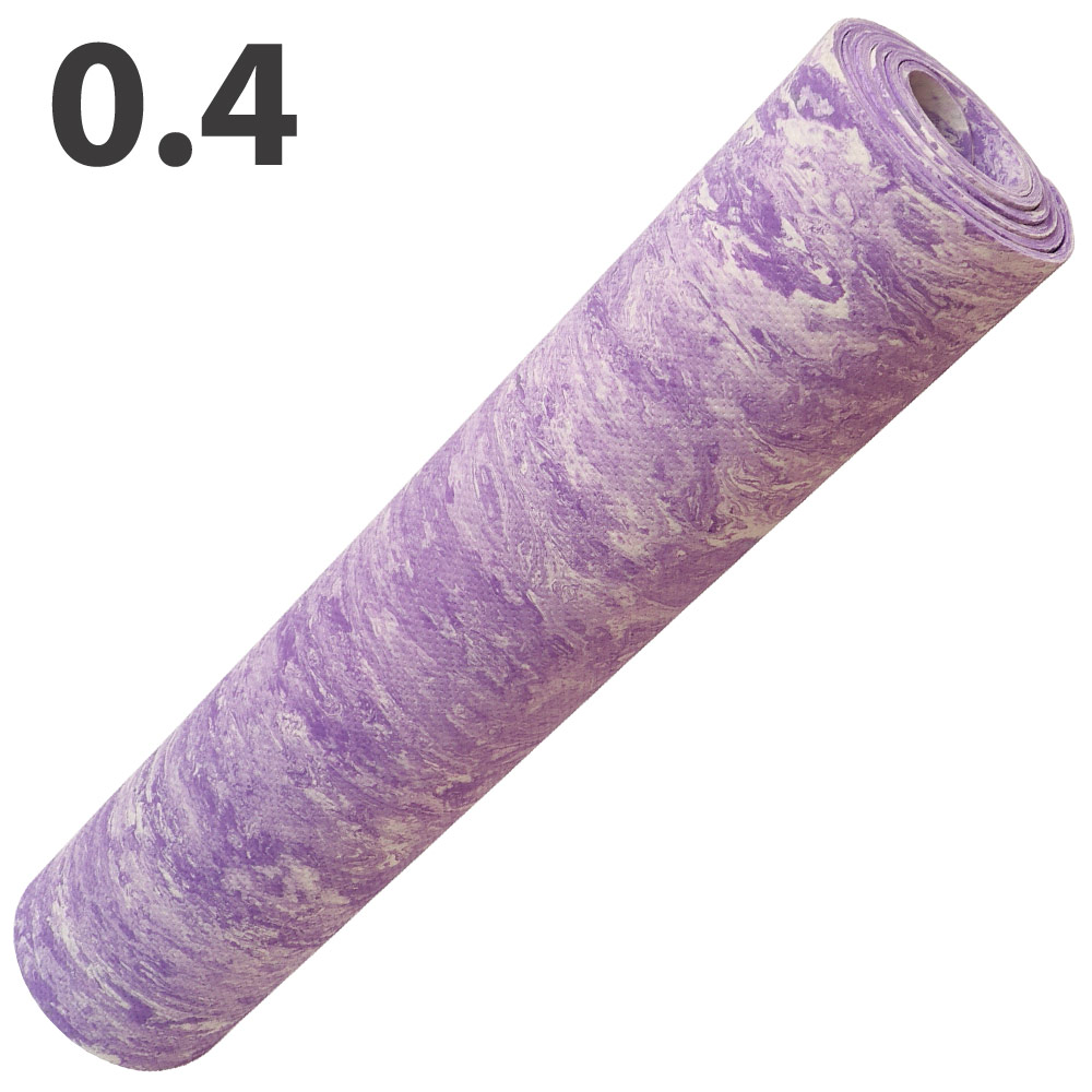 фото Коврик для йоги sportex e40027 эва 173х61х0,4 см (фиолетовый мрамор)