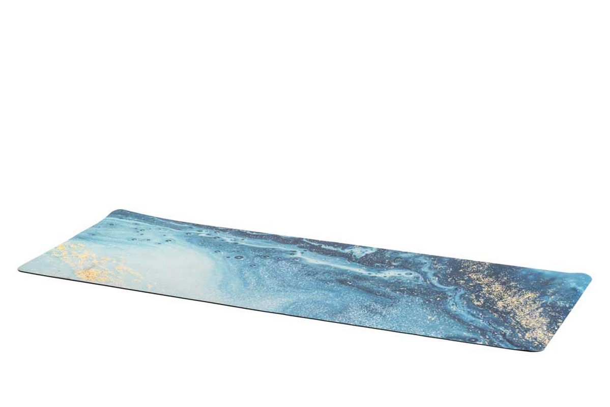 фото Коврик для йоги 185x68x0,4 см inex yoga pu mat полиуретан с принтом pumat-gil91 море с позолотой