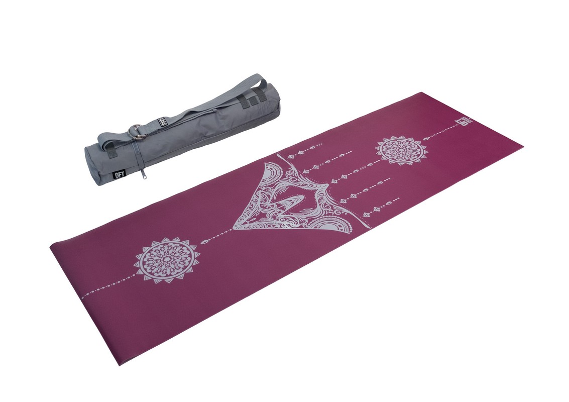 фото Коврик для йоги 183x61,5x0,25 см., в сумке с ремешком original fit.tools ft-tym025-pp пурпурный