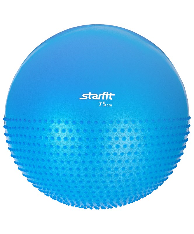 фото Гимнастический мяч полумассажный star fit gb-201 75 см антивзрыв синий