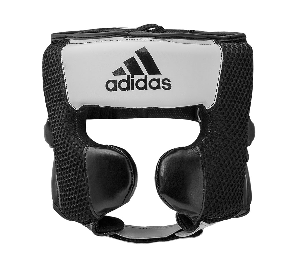 фото Шлем боксерский adidas hybrid 150 headgear adih150hg бело-черный