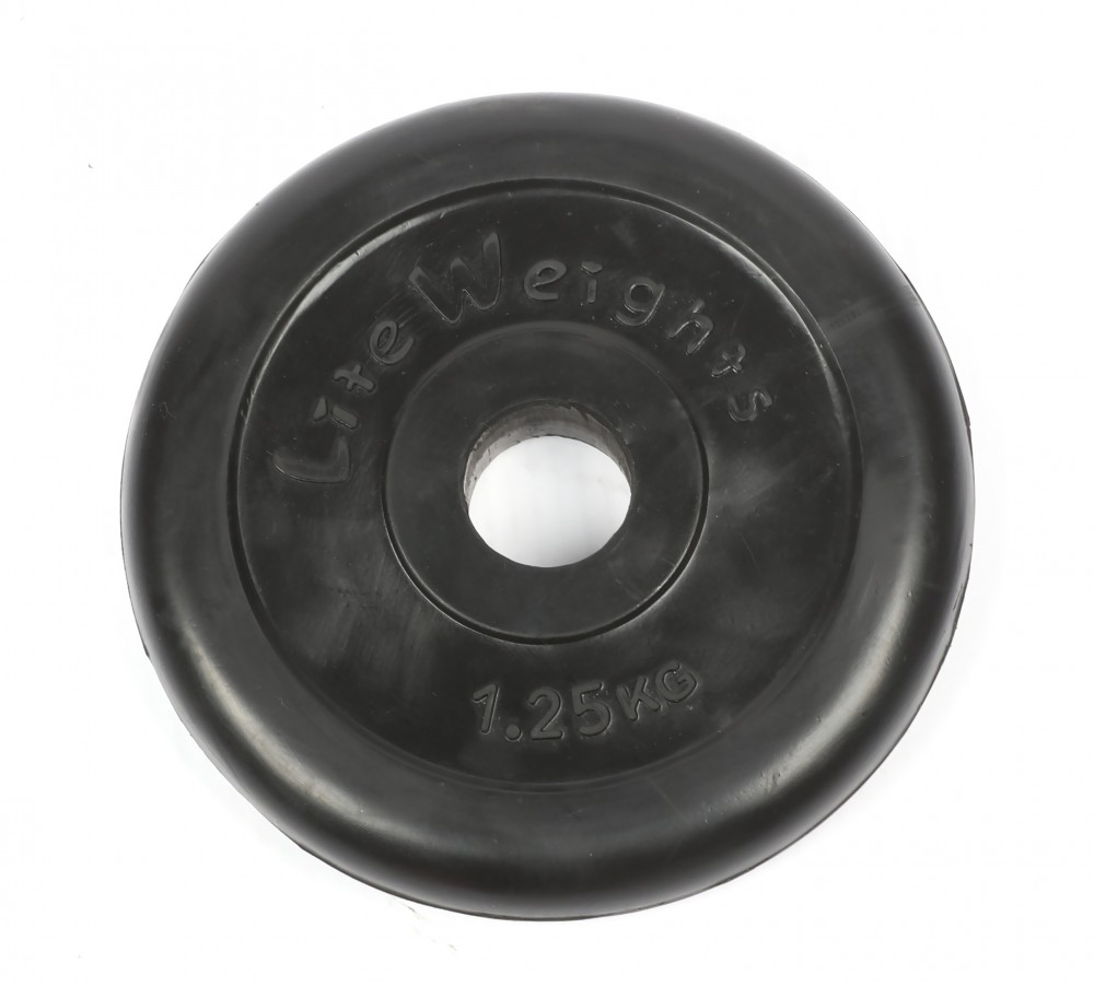 фото Диск обрезиненный lite weights 2471lw 26мм 1,25кг, черный