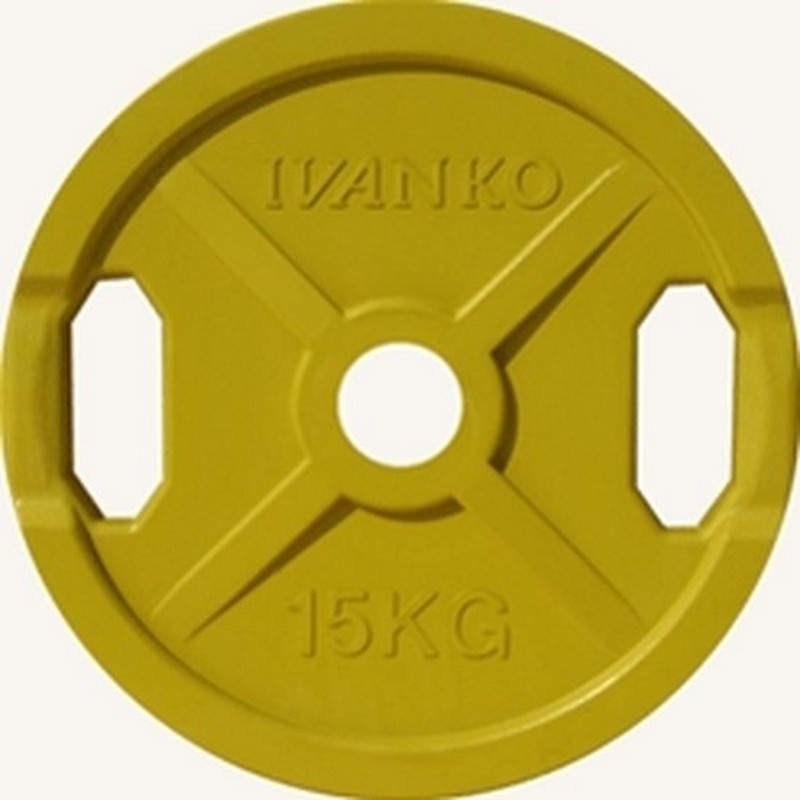 фото Диск обрезиненный 15кг johns dr71022 - 15с цветной