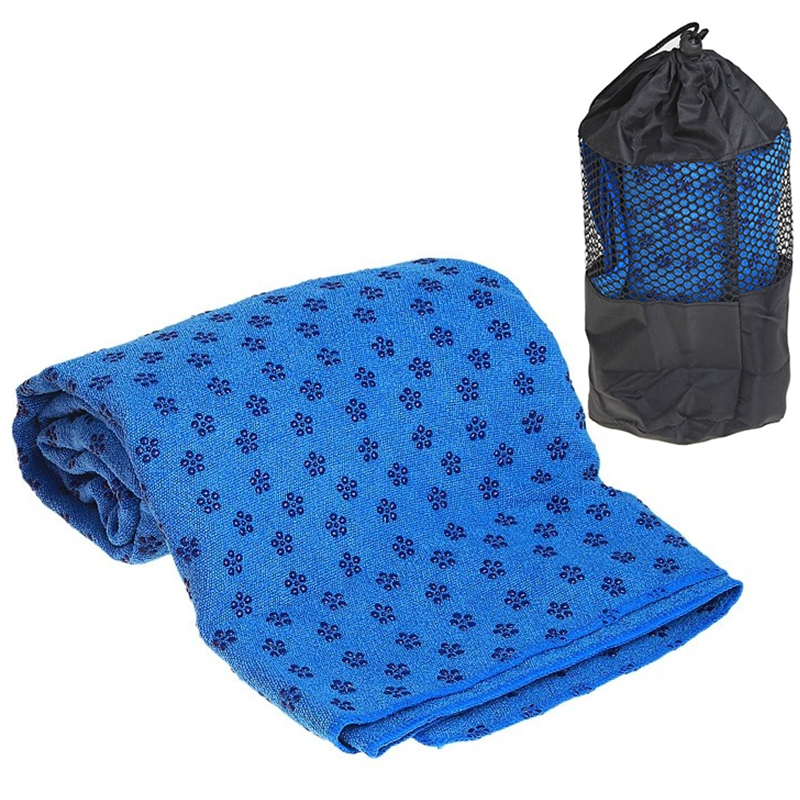 фото Полотенце для йоги 183х63 см, с сумкой для переноски c28849-3 синее nobrand