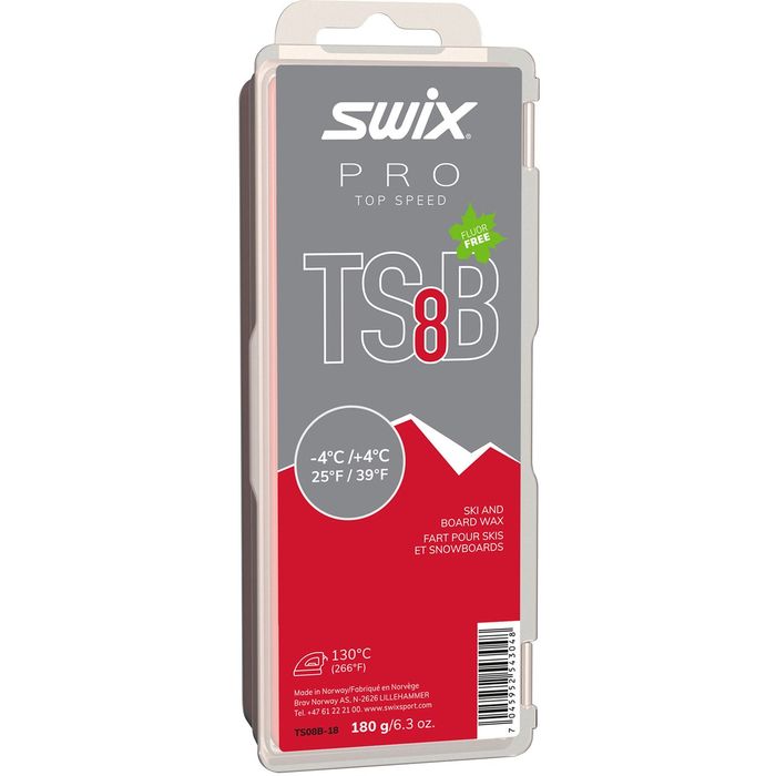 фото Парафин углеводородный swix ts8 black (+4°с -4°с) 180 г.