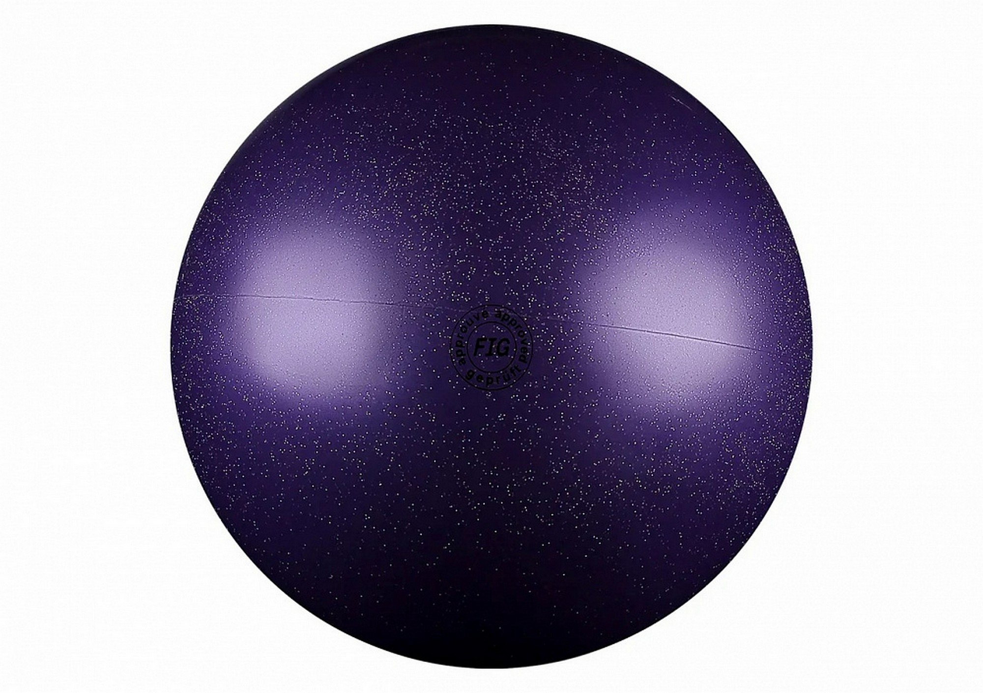 фото Мяч для художественной гимнастики d19см alpha caprice нужный спорт fig, металлик с блестками ab2801в фиолетовый