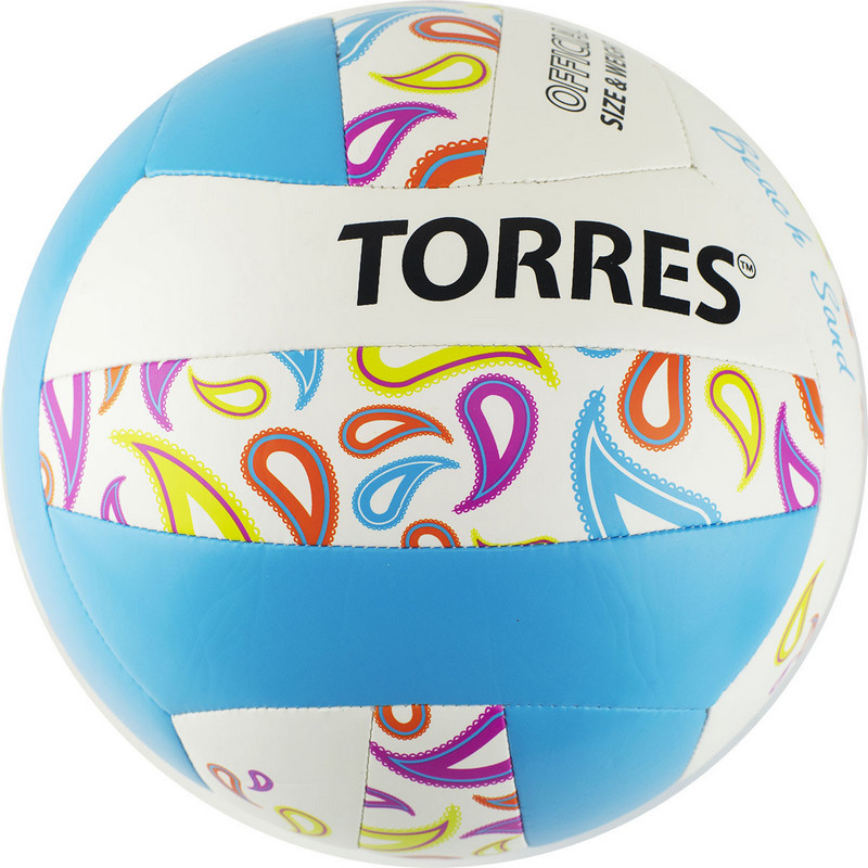 фото Мяч волейбольный пляжный torres beach sand blue v32095b, р.5