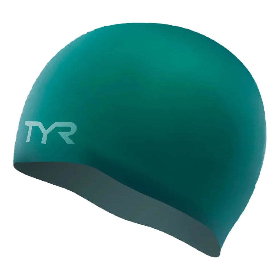 фото Шапочка для плавания tyr wrinkle free silicone cap, lcs-342, зеленый, силикон