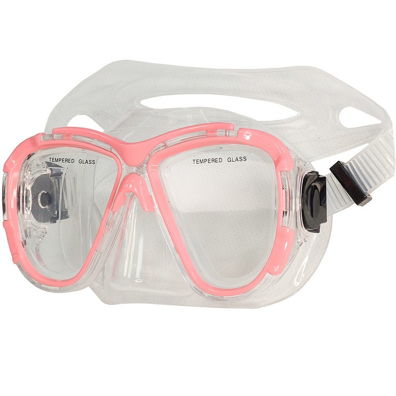 фото Маска для плавания (силикон) sportex e33159 розовый