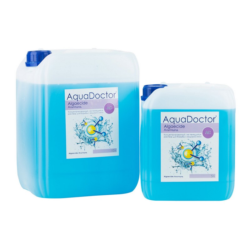 фото Альгицид непенящийся, жидкость для борьбы с водорослями aquadoctor 10л канистра aq3210