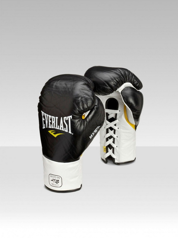 фото Боксерские перчатки everlast mx pro fight черный, 8oz 180801