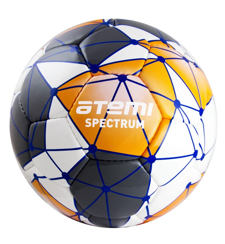 фото Мяч футбольный atemi spectrum р.5 бело-серо-оранжевый