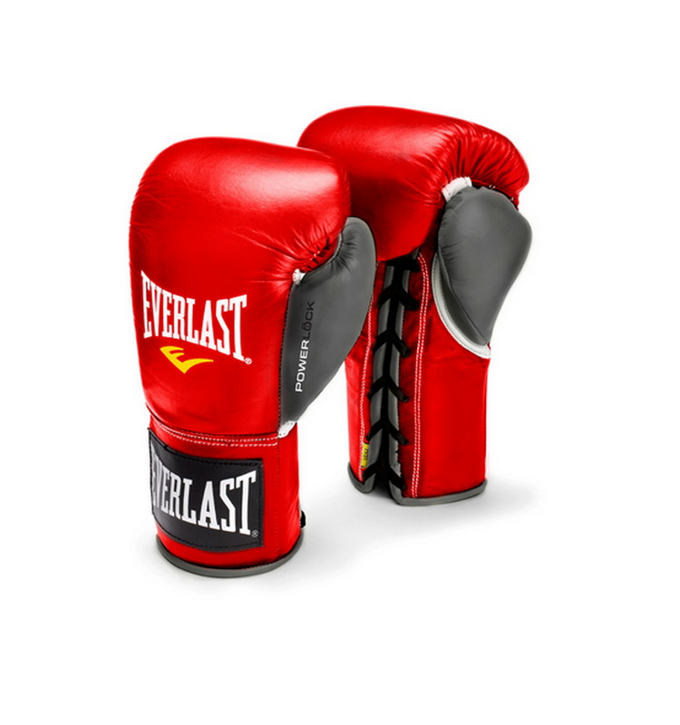 фото Перчатки боевые everlast powerlock 10oz xl красный/серый 27111070000