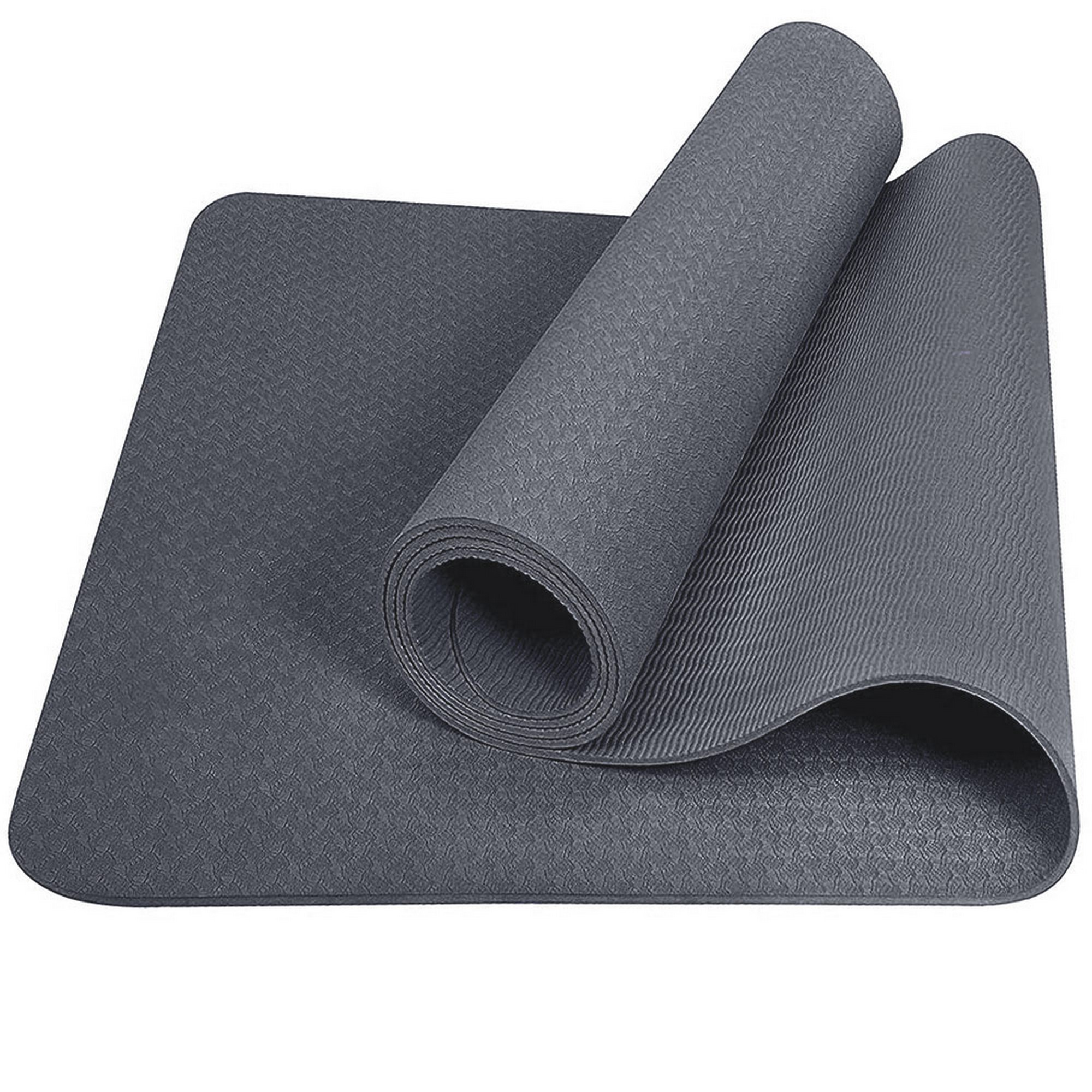 фото Коврик для йоги 183х61х0,6 см sportex тпе e40425 черный