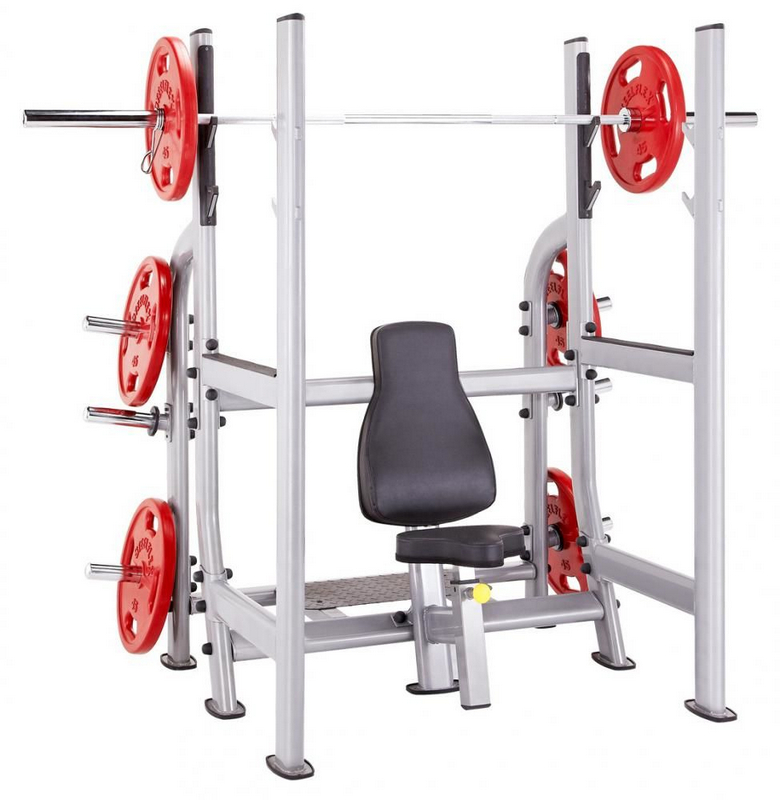 фото Вертикальная олимпийская скамья steel flex nomb