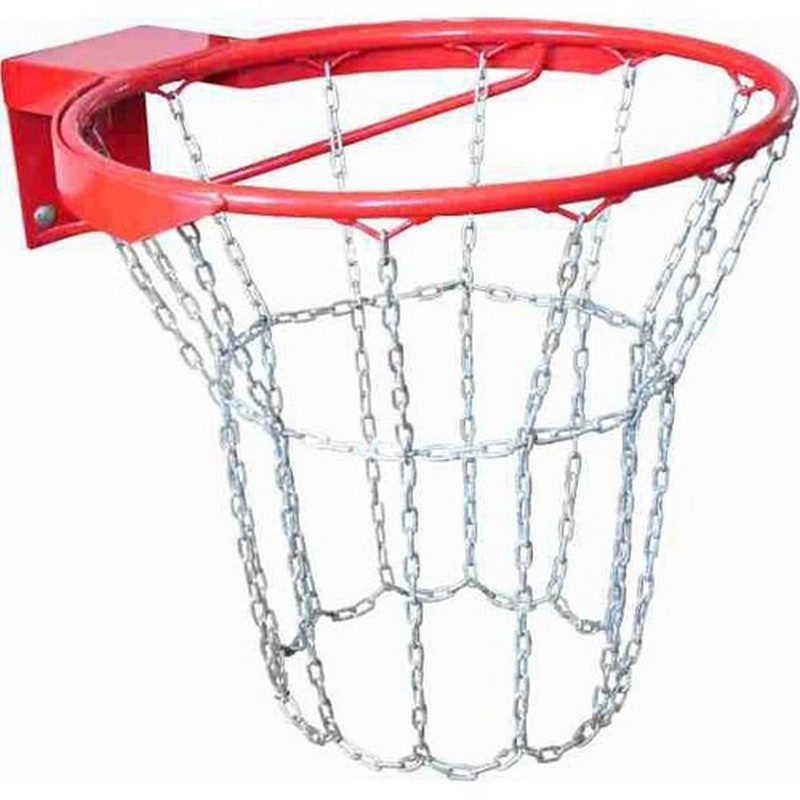 фото Кольцо баскетбольное № 7 антивандальное, диаметр 450 мм, красное nobrand