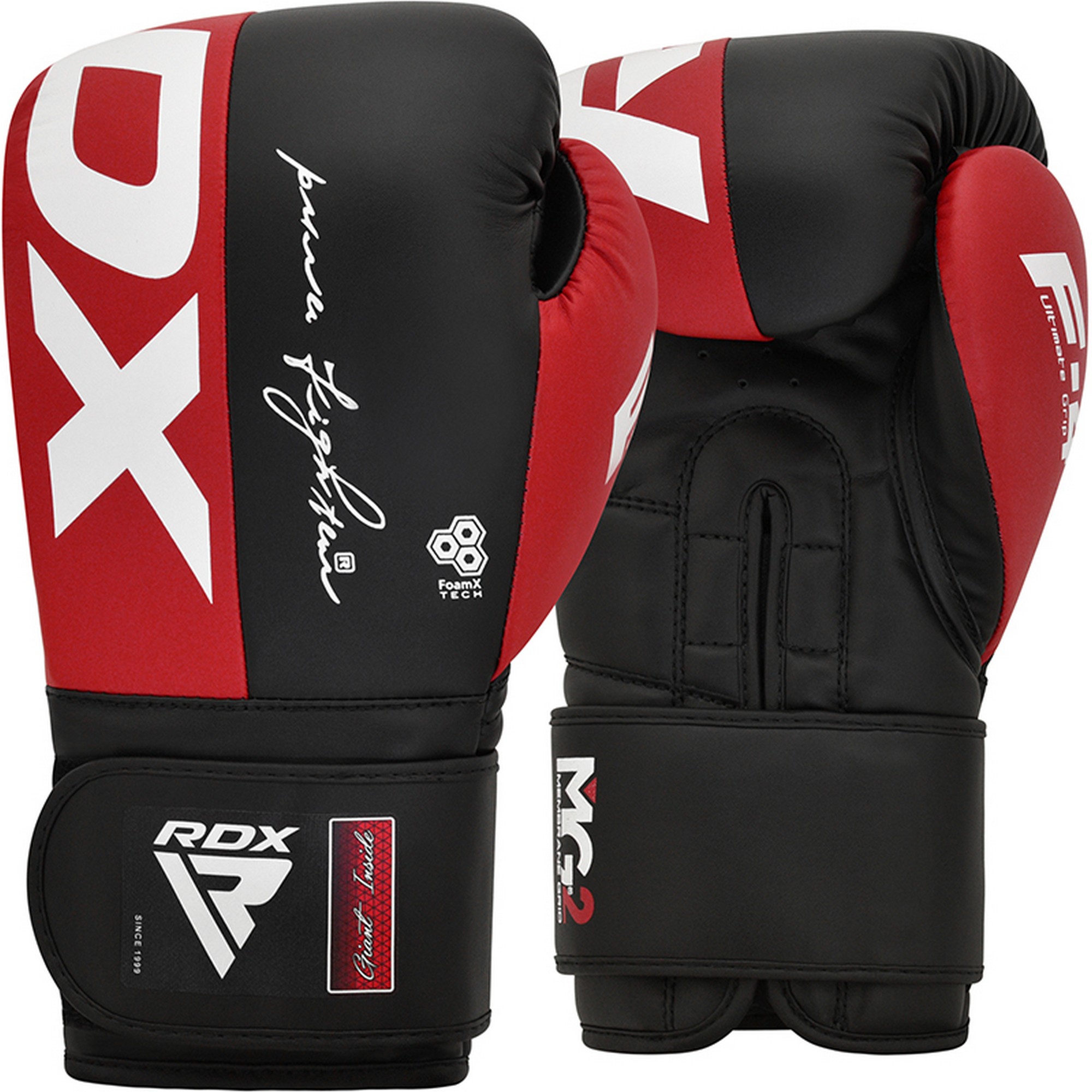 фото Перчатки тренировочные rdx bgr-f4r-10oz красный\черный