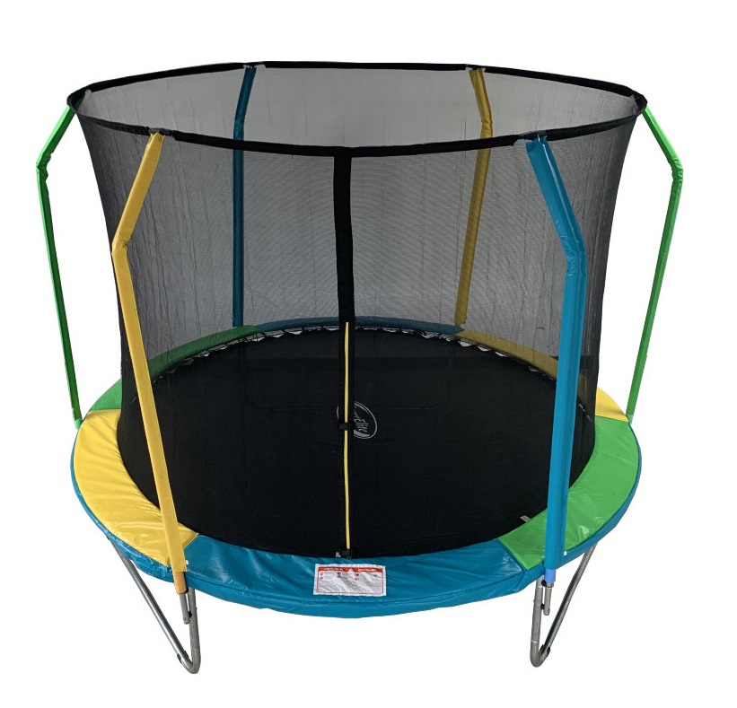 фото Батут sport elite 8ft 244 cм fly фиберглас с защитной сеткой внутрь fr-60-8ft
