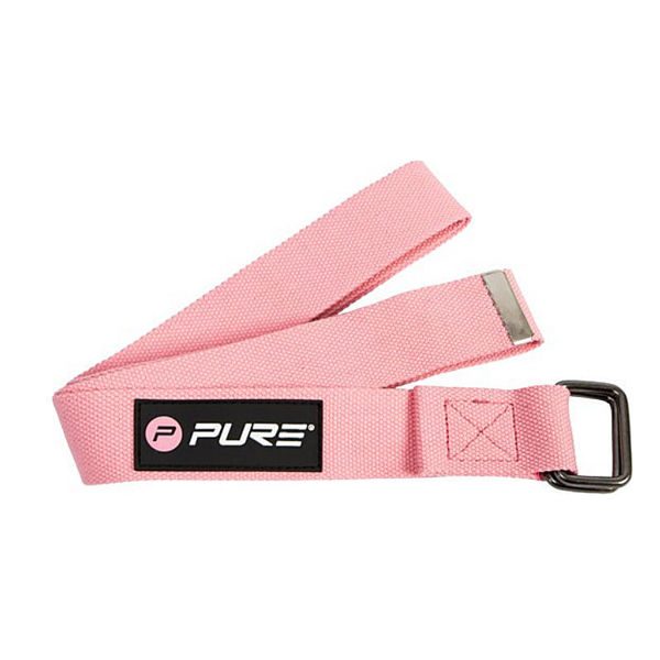 фото Ремень для йоги pure2improve yogastrap pink 180x3,8 см p2i201630