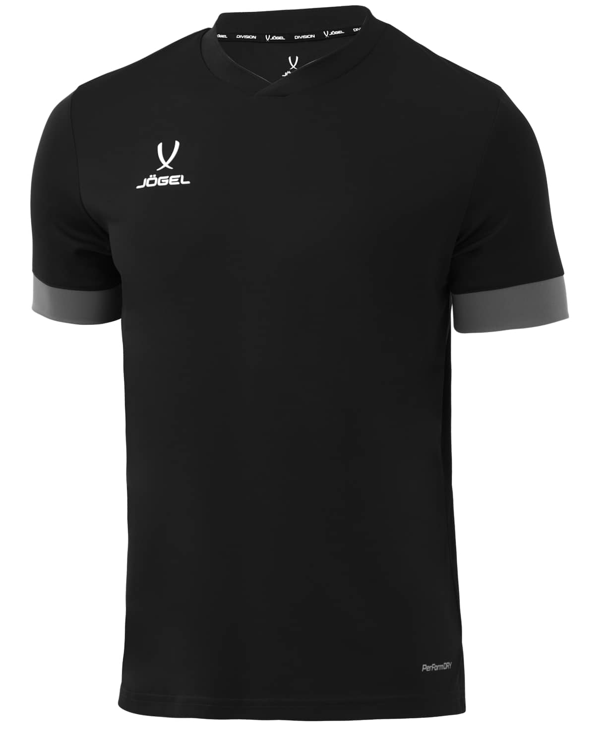 фото Футболка игровая jogel division performdry union jersey, черный/темно-серый/белый j?gel