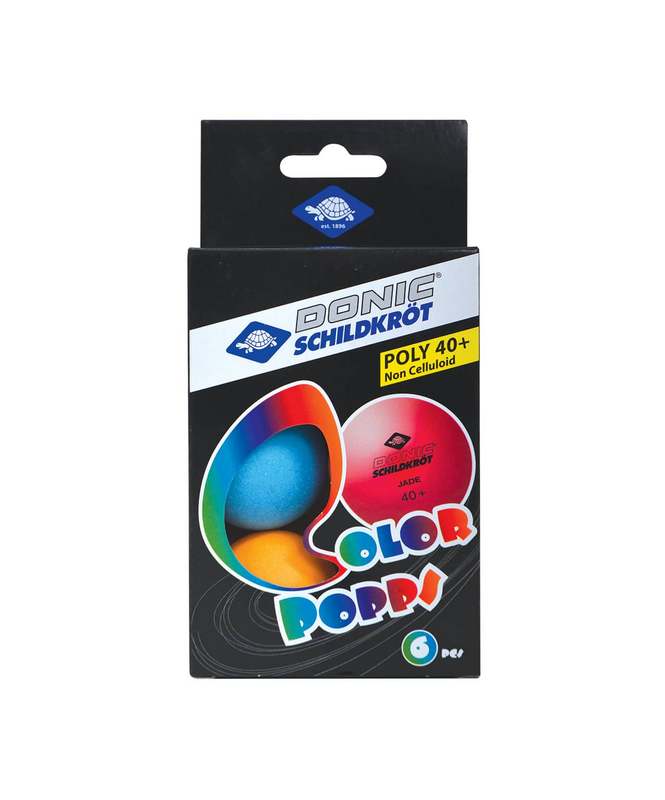 фото Мяч для настольного тенниса donic colour popps poly, 6 шт.