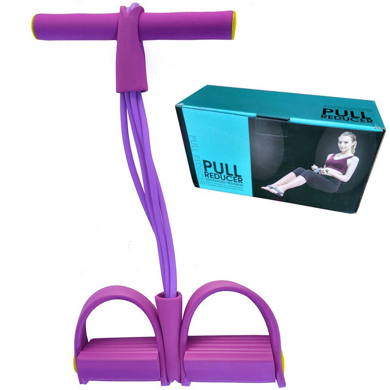 фото Тренажёр для тела с эспандерами фитнес-тренер body trimmer/pull reducer фоилетовый b24110 nobrand
