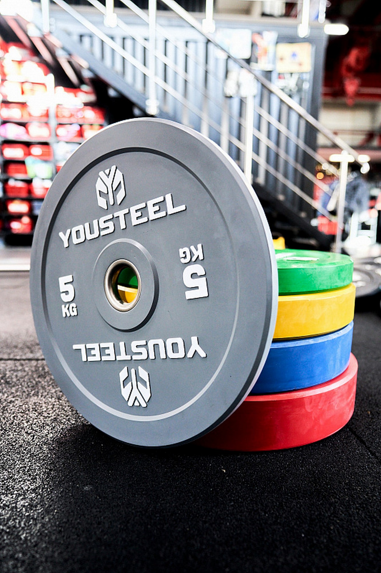 фото Диск 5кг yousteel evo bumper plate серый