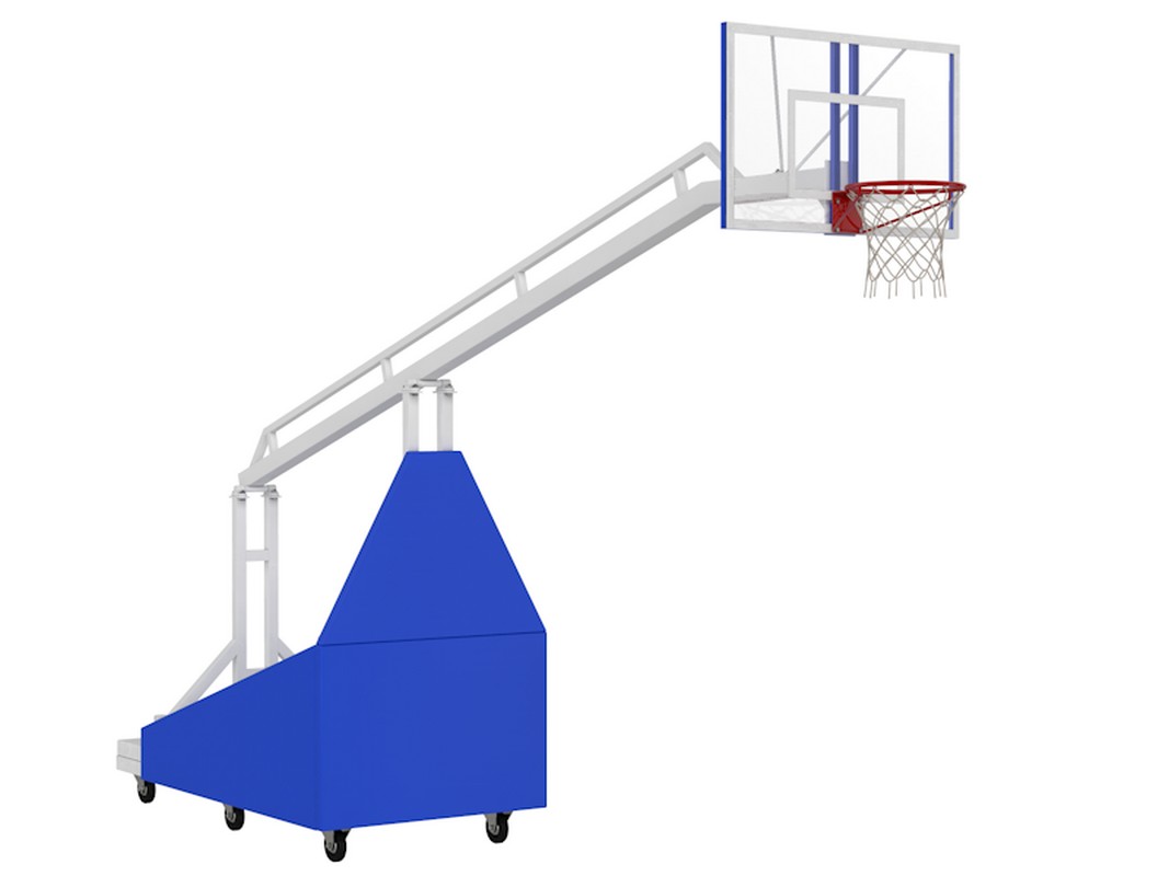 фото Стойка баскетбольная мобильная складная игровая glav 01.117-1600 вынос 160 см