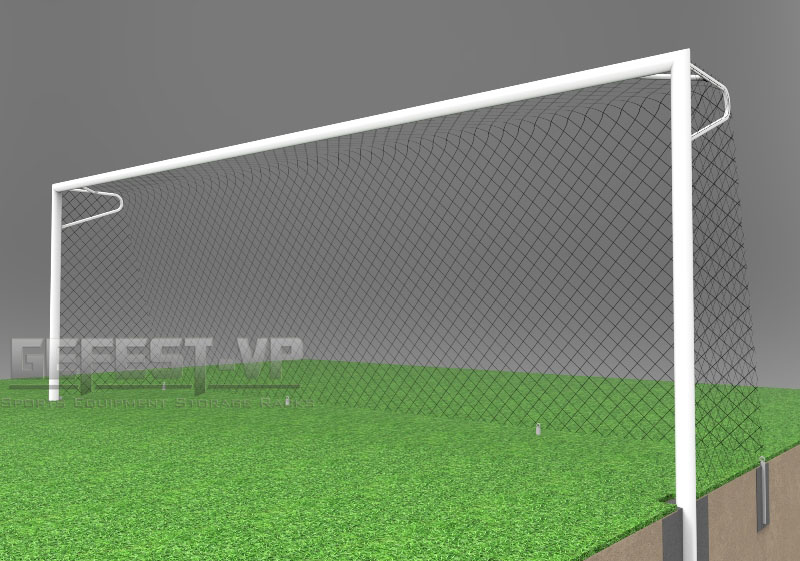 фото Ворота для футбола, стальные, бетонируемые gefest сб-7103 (732x244) пара