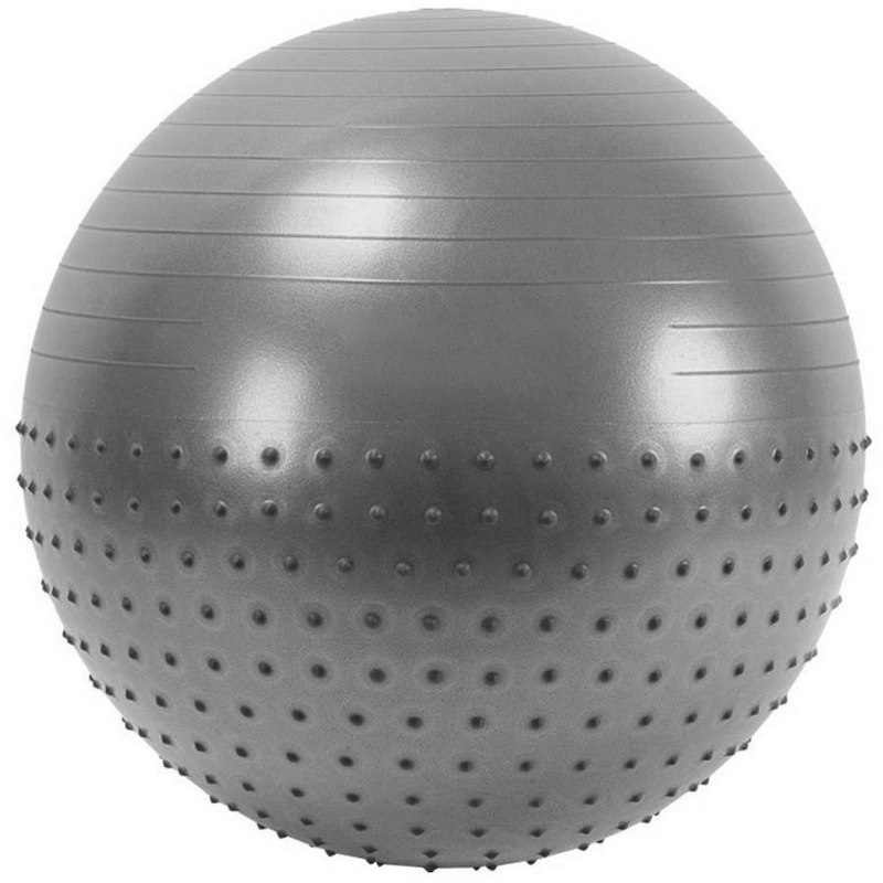 фото Мяч гимнастический anti-burst полу-массажный 65 см fbx-65-5, серый nobrand