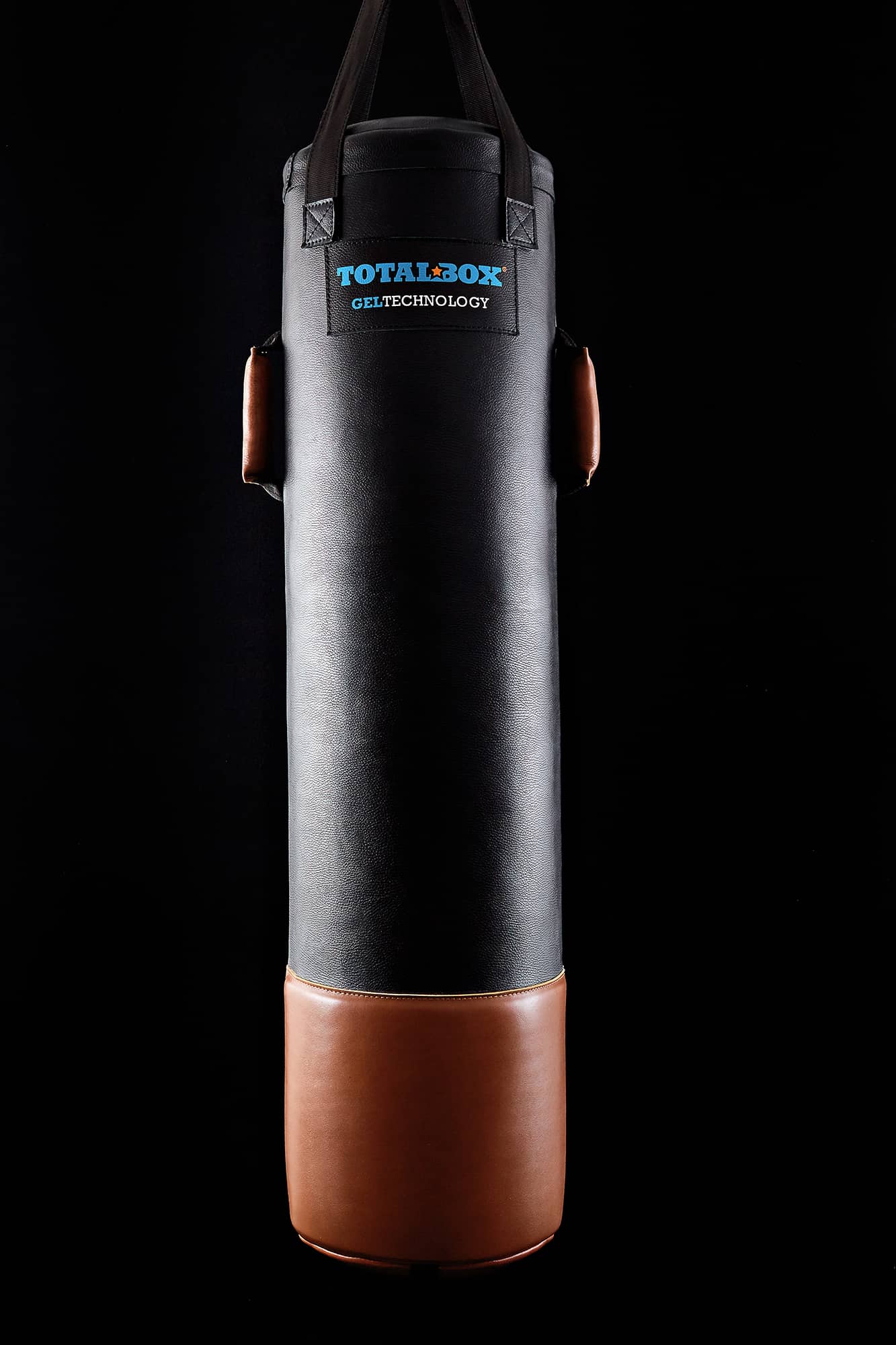 фото Мешок кожаный для мма gel technology 45 кгtotalbox смк гл 30x120-45 черный\коричневый