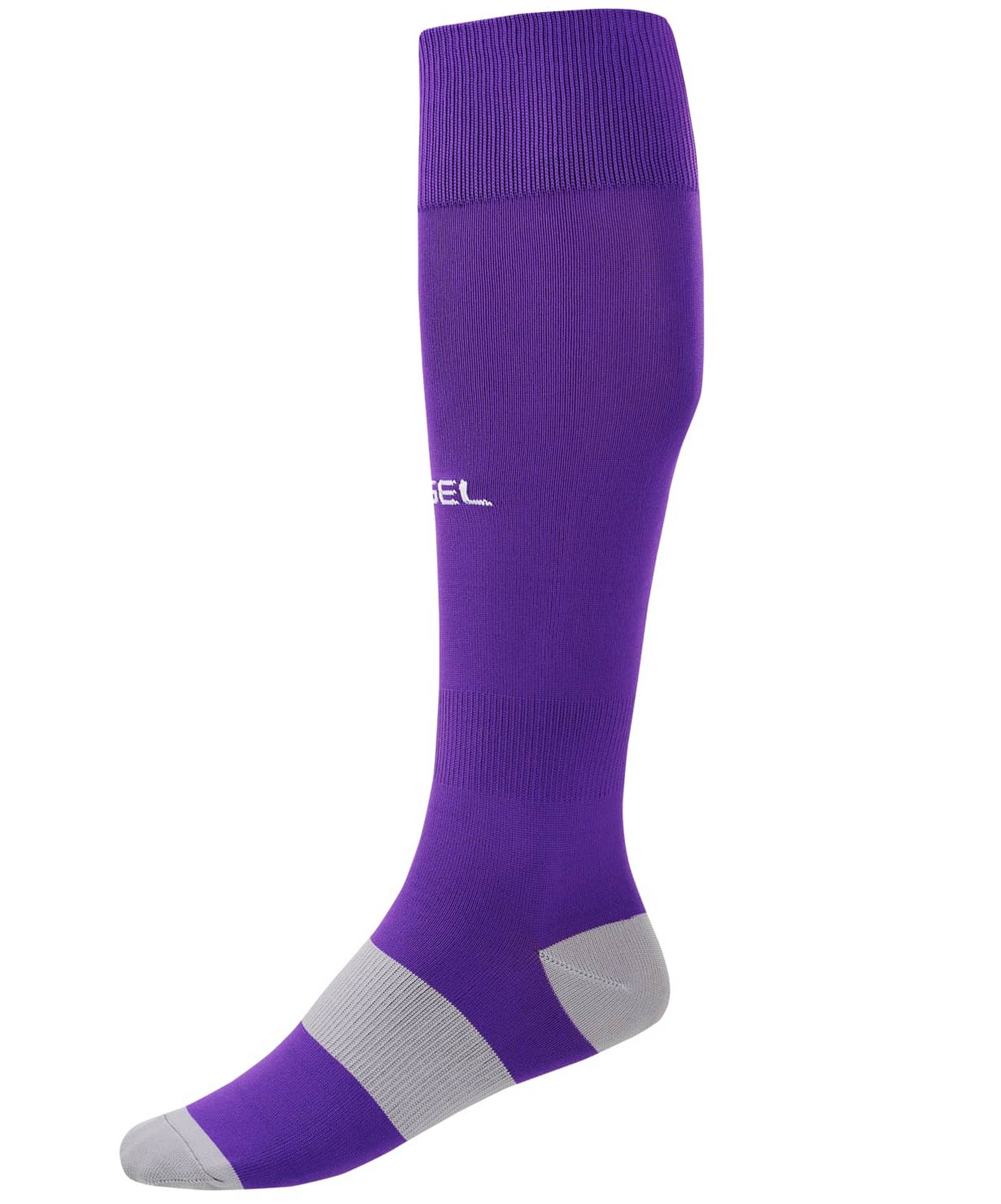 фото Гетры футбольные j?gel camp basic socks, фиолетовый\серый\белый