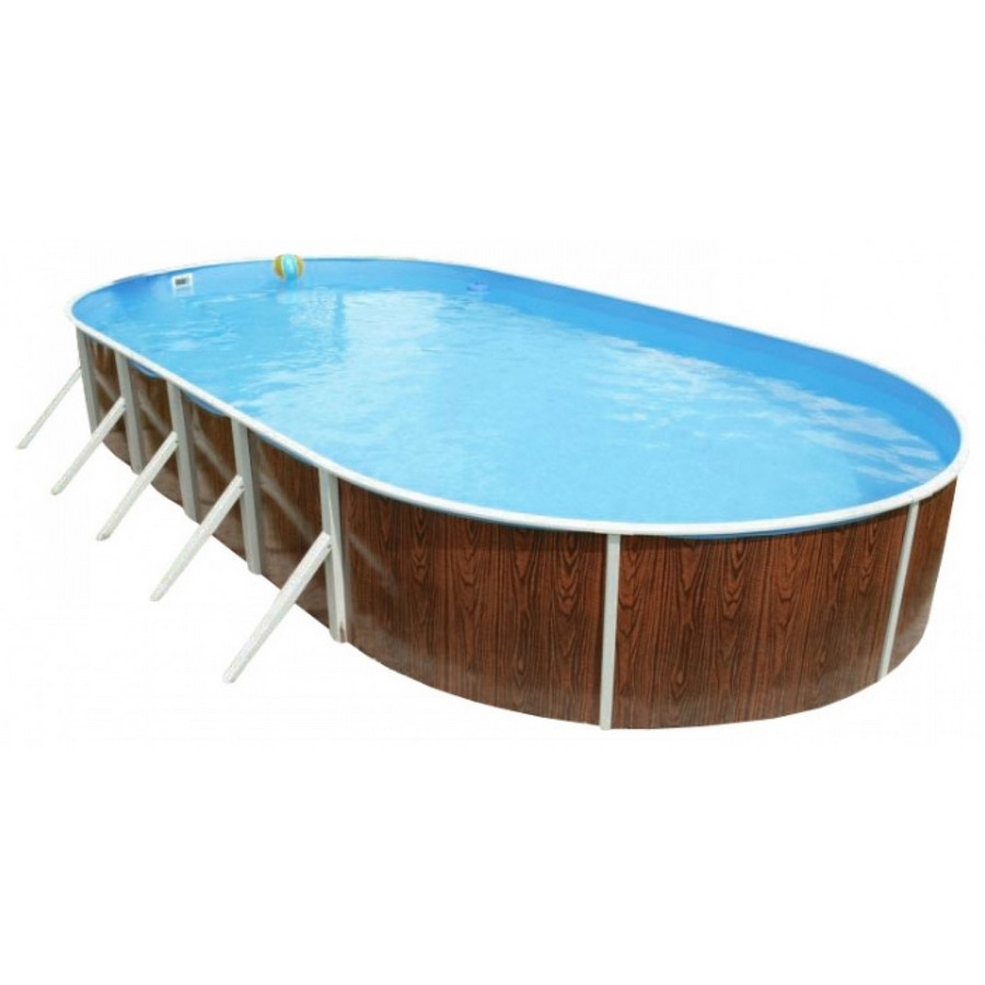 фото Морозоустойчивый бассейн azuro 405dl, овальный 7,3х3,7х1,2 м mosaic (без оборудования)