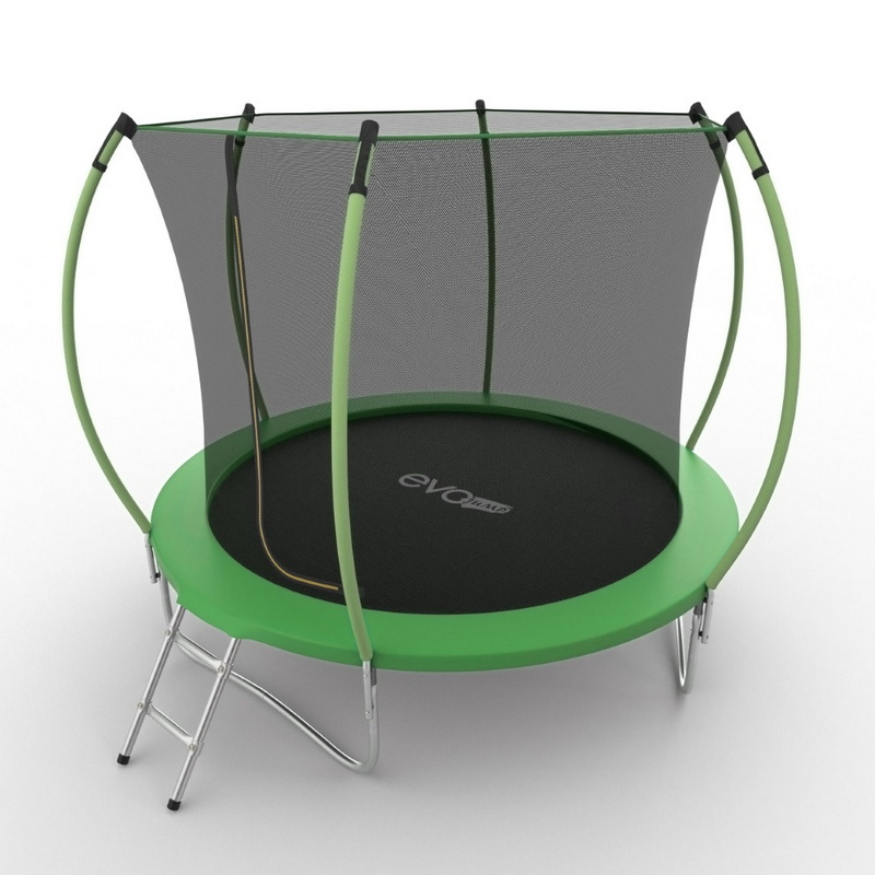фото Батут с внутренней сеткой и лестницей evo jump internal 8ft, зеленый
