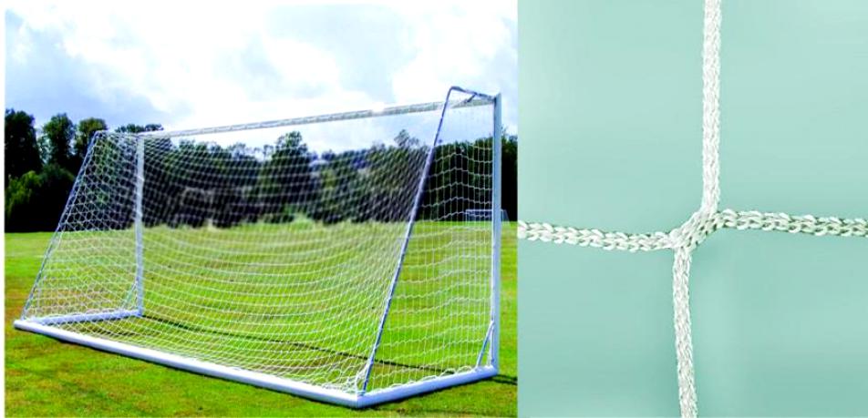фото Сетка для футбольных ворот нить 3,5 мм, безузловая, 100х100 мм профсетка 1135-03 пара