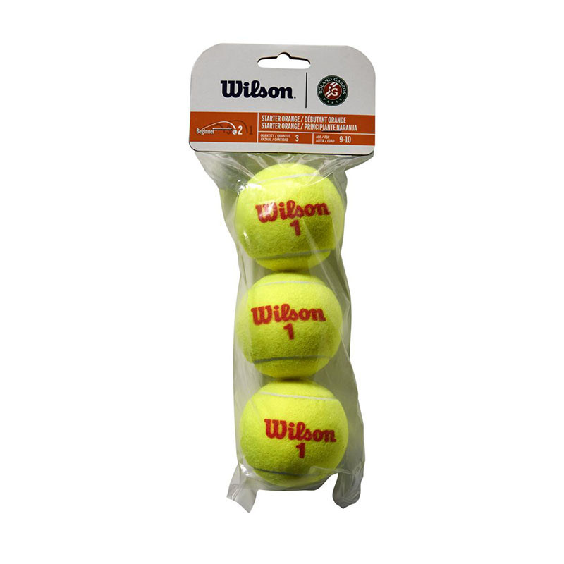фото Мяч теннисный wilson roland garros wrt147700, 3 мяча в упаковке, оранжевый