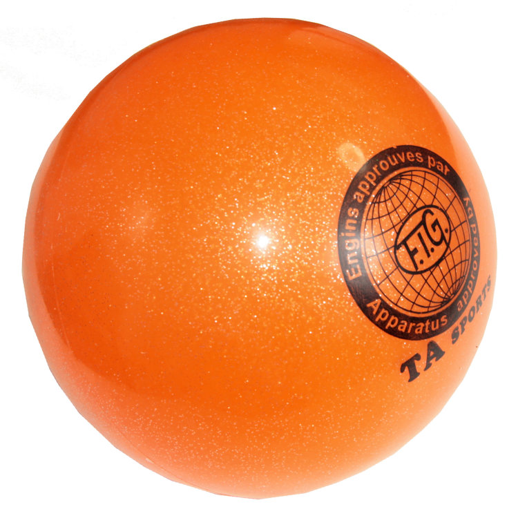 фото Мяч для художественной гимнастики indigo d=15 см (с блестками) золотой