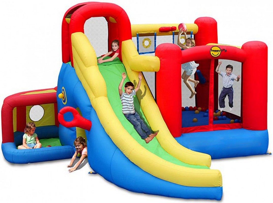 фото Детский надувной батут happy hop игровой центр 11 в 1 9406