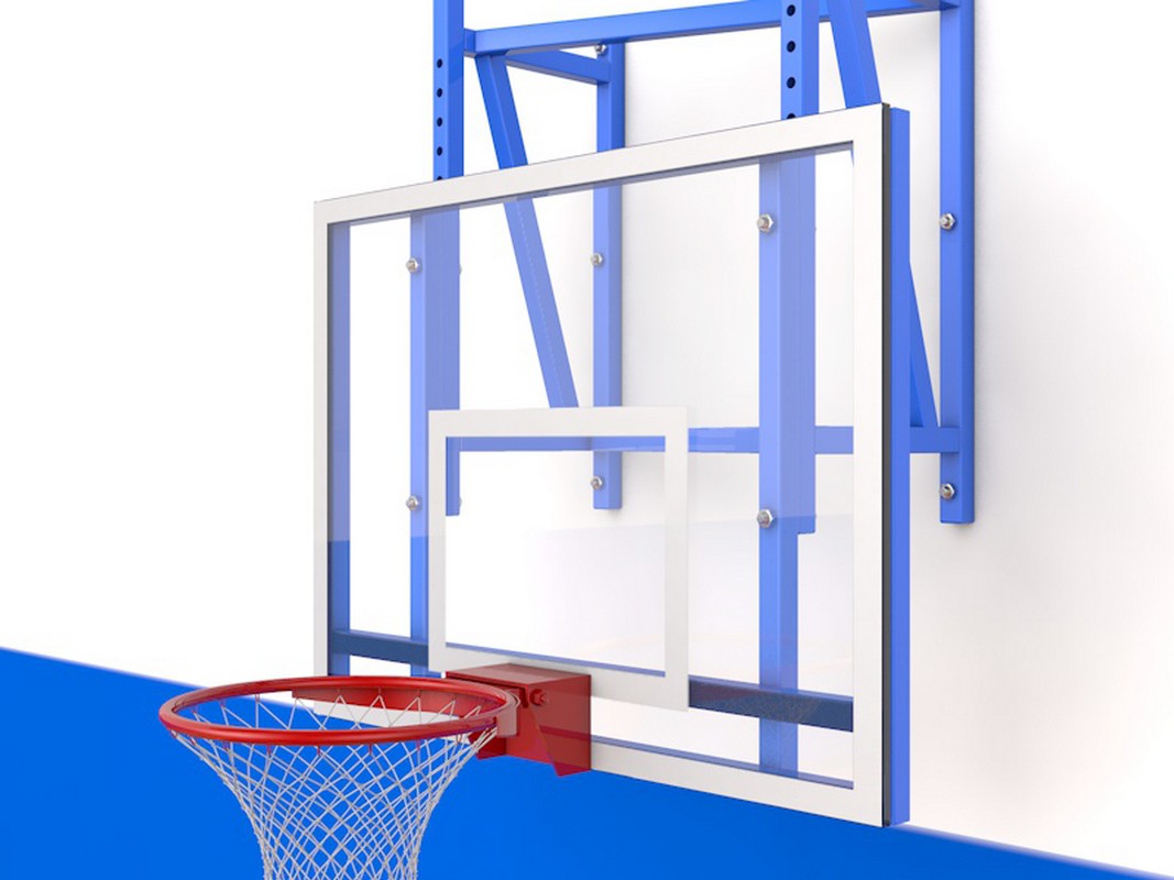 фото Щит баскетбольный glav с регулировкой высоты, тренировочный 01.210